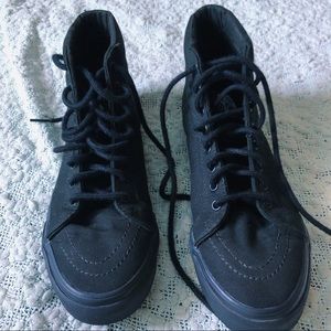 ALL black high top vans